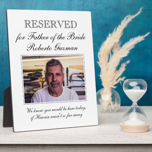 Vater der Gedenkfeier zum Foto der Braut Fotoplatte (Seite)