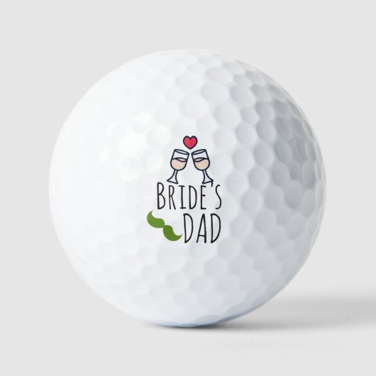 Vater der Golfbride für Hochzeiten Golfball (Vorderseite)