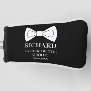 Vater der Groom Black Elegant Moderne Hochzeit Golf Headcover