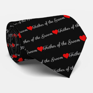 Vater der Groom Black Red Hearts Neck Tie Krawatte