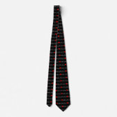 Vater der Groom Black Red Hearts Neck Tie Krawatte (Rückseite)