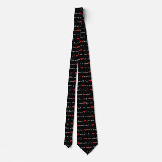 Vater der Groom Black Red Hearts Neck Tie Krawatte (Rückseite)