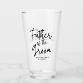 Vater der Groom-Braut-Hochzeit Glas (Vorderseite)