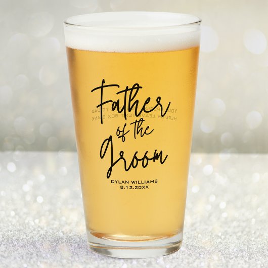 Vater der Groom-Braut-Hochzeit Glas