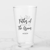 Vater der Groom-Brautjungfrau Hochzeit Glas (Rückseite)