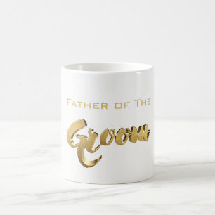 Vater der Groom Elegant Typografie Gold Text Kaffeetasse