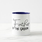 Vater der Groom Flowscript Personalisiert Tasse (Zentrum)