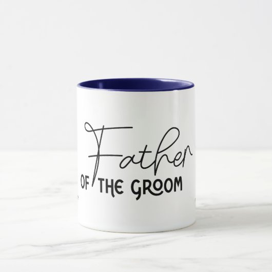 Vater der Groom Flowscript Personalisiert Tasse (Zentrum)