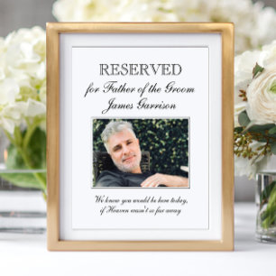 Vater der Groom-Foto-Gedenkfeier Poster