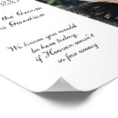 Vater der Groom-Foto-Gedenkstätte Hochzeit Poster (Ecke)