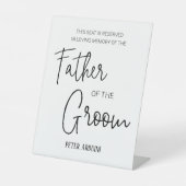 Vater der Groom Gedenkstätte reserviert Hochzeit Sockelschild (Vorderseite)
