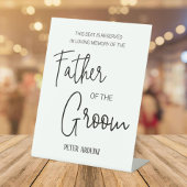 Vater der Groom Gedenkstätte reserviert Hochzeit Sockelschild