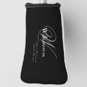 Vater der Groom Geschenk Elegant Monogram rustikal Golf Headcover (Rotieren 90)