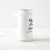 Vater der Groom Gewohnte Hochzeitspartei Geschenk Bierglas (Vorderseite Links)