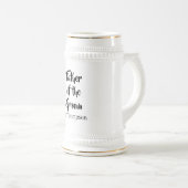 Vater der Groom Gewohnte Hochzeitspartei Geschenk Bierglas (VorderseiteRechts)