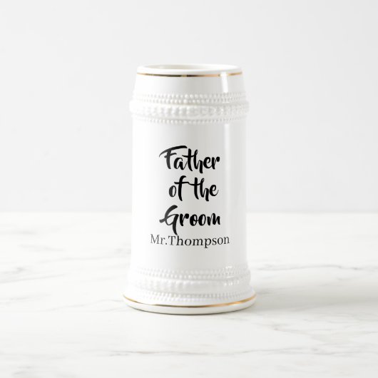 Vater der Groom Gewohnte Hochzeitspartei Geschenk Bierglas (Mittel)