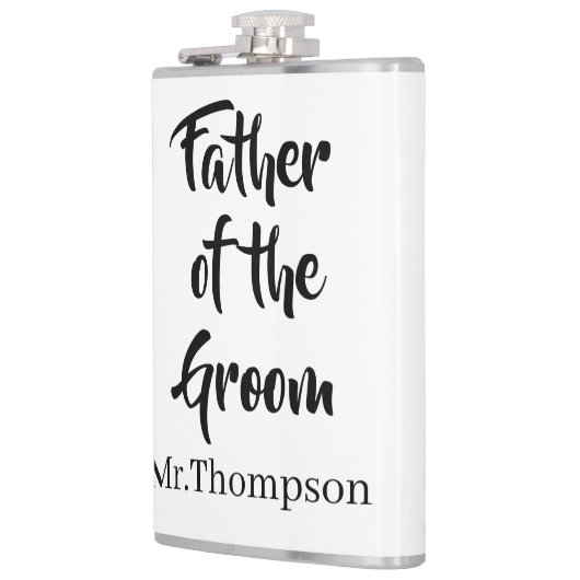 Vater der Groom Gewohnte Hochzeitspartei Geschenk Flachmann (Links)