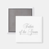 Vater der Groom Gray Elegance Magnet (Vorderseite/Rückseite)