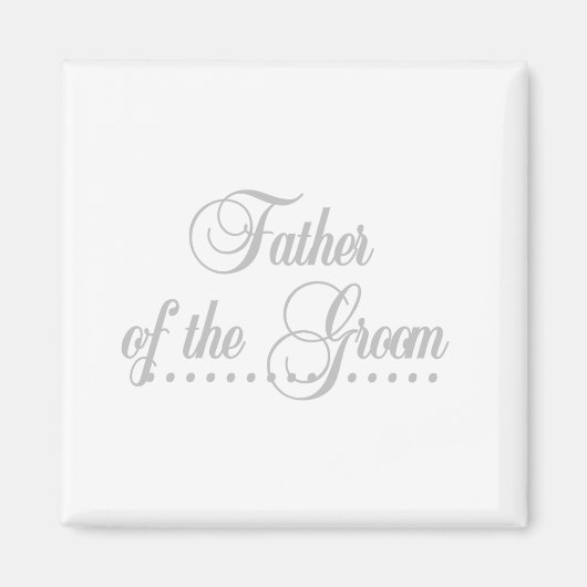 Vater der Groom Gray Elegance Magnet (Vorne)