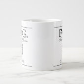 Vater der Groom-Hochzeit Datum halten Jumbo-Tasse (Vorderseite)