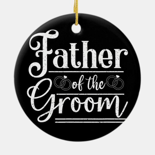 Vater der Groom Hochzeitfeier Keramik Ornament (Hinten)