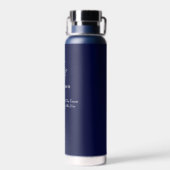 Vater der Groom Hochzeitsgeschenk Coole Monogramm Trinkflasche (Rückseite)