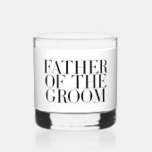 Vater der Groom Moderne Gewohnheit Minimalistisch Whiskyglas (Vorderseite)