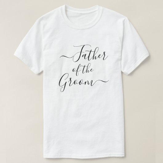 Vater der Groom modernen Drehbuchhochzeit T-Shirt (Design vorne)