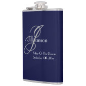 Vater der Groom Monogram Hochzeitsgeschenk Cool Flachmann (Links)