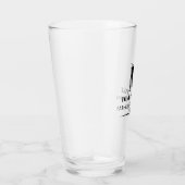 Vater der Groom Monogram Wedding Bierglas Glas (Rechts)