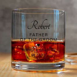 Vater der Groom-Personalisierten Hochzeitsfeier Whiskyglas