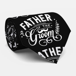 Vater der Groom Schwarz und Weiß Krawatte