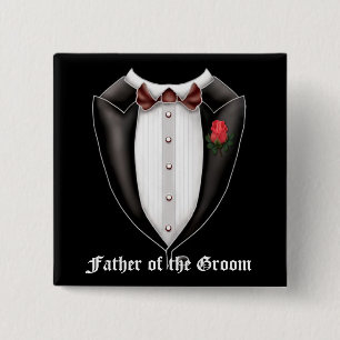 Vater der Groom Tuxedo-Taste Button