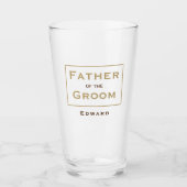 Vater der Groom Typografie/Name/Geschenk Glas (Vorderseite)