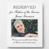 Vater der Groom vorbehaltenen Sign Memorial Hochze Fotoplatte (Vorderseite)