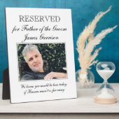 Vater der Groom vorbehaltenen Sign Memorial Hochze Fotoplatte (Seite)