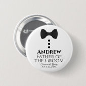 Vater der Groom Wedding Button Name Tag (Vorne & Hinten)
