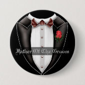 Vater der Groom Wedding Party Button (Vorderseite)