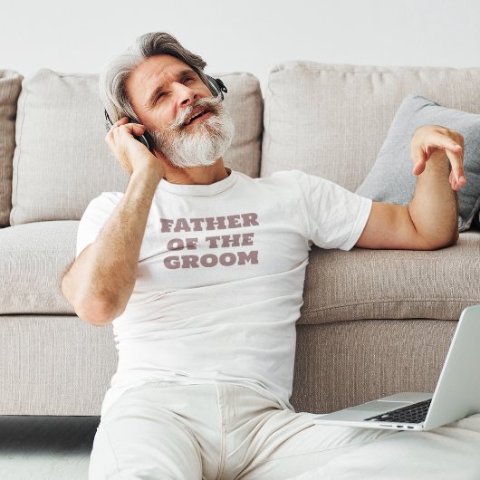 Vater der Groom White Wedding Party T-Shirt