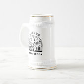 Vater der Groomberge Hochzeit Bierglas (Vorderseite Links)