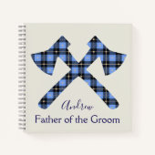 Vater der Groomblauen und grauen Axt Notizblock (Vorderseite)