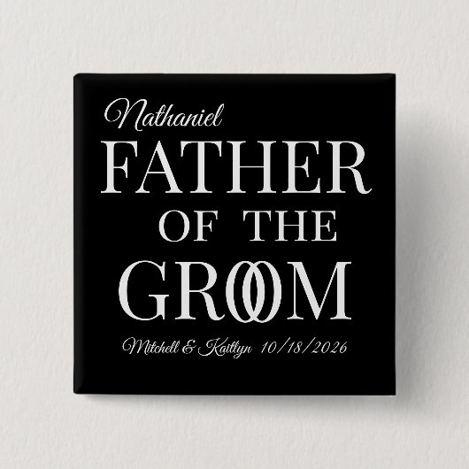 Vater der Groomehe Button (Vorderseite)