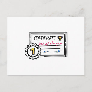 Vater der Jahresurkunde Postkarte