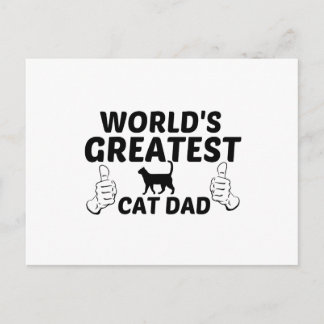 VATER DER KATZE DER BESTE DER WELT POSTKARTE
