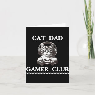Vater der Katze Gamer Club Lustiger Katzenliebhabe Karte
