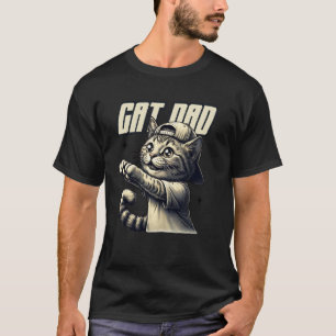 Vater der Katze Vater-Tag Baseballkappe männlich T T-Shirt