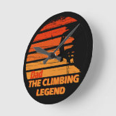 Vater der Kletterlegende Runde Wanduhr (Winkel)