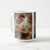 Vater der Koch Geburtstag Kaffeetasse (Vorderseite Links)