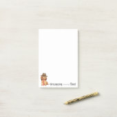 Vater der langhaarigen Dackel Post-it Klebezettel (Auf Schreibtisch)