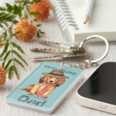 Vater der langhaarigen Dackel Schlüsselanhänger (Vorderseite rechts)